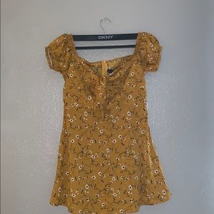yellow/gold mini dress